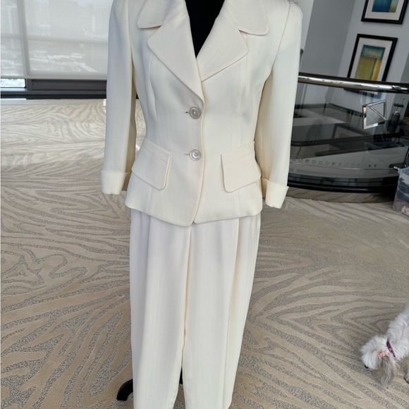Donna Karan Jackets & Blazers - Vintage Donna Karan Ivory Custom Blazer and Trousers Set